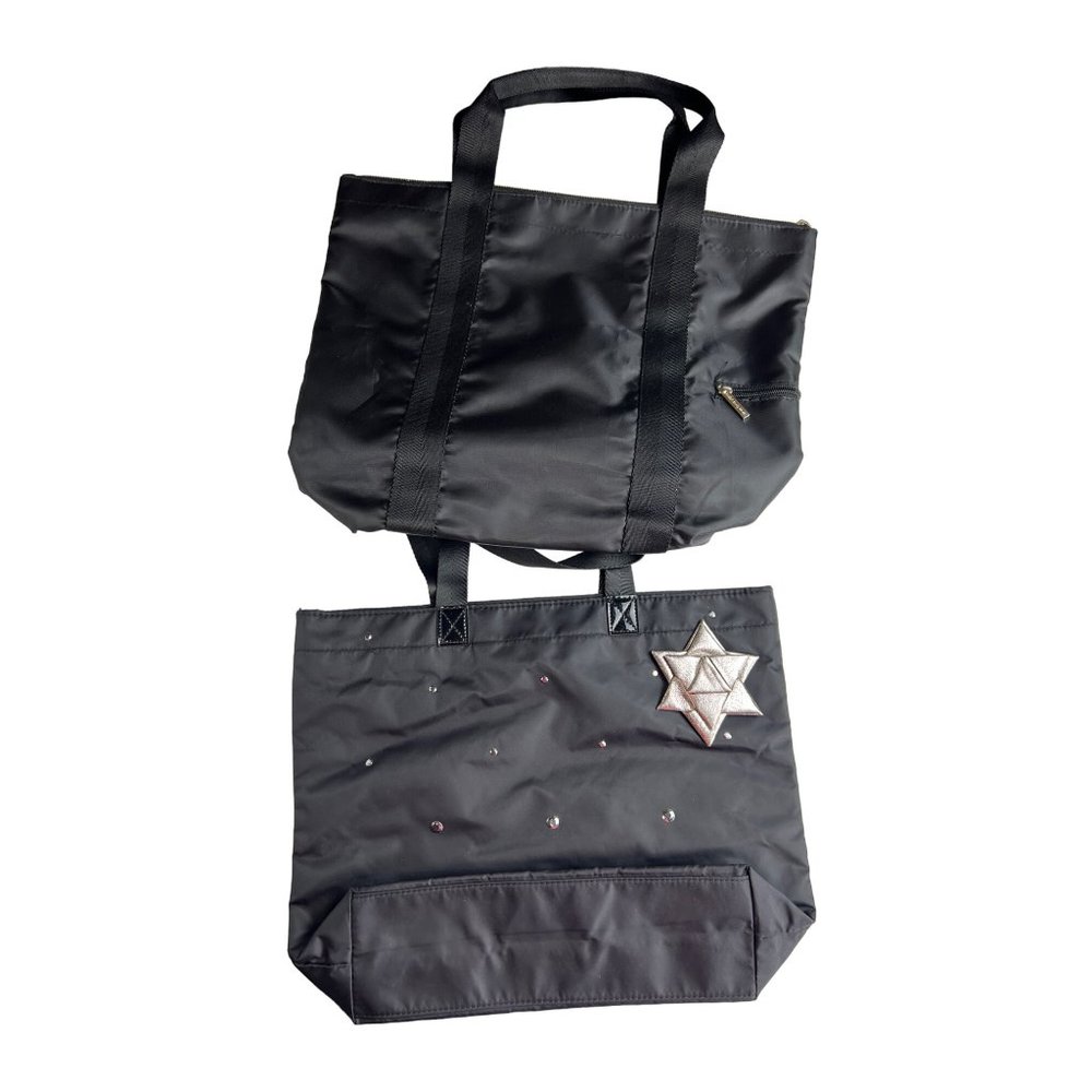 LOT 2 bath and body works black vip wristlet tote